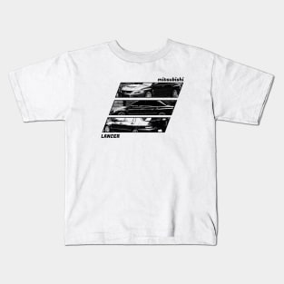 MITSUBISHI LANCER EVO IX Black 'N White Archive 2 Kids T-Shirt